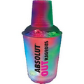 12 Oz. Light Up Drink Shaker - Frosted w/ Multi Color LED's